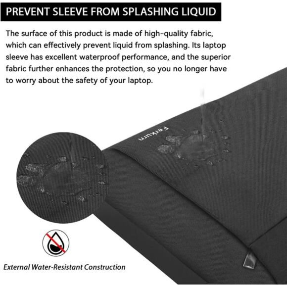 Laptop Case Bag 17 17.3 inch Women Men Computer Sleeve with Shoulder - Picture 5 of 8